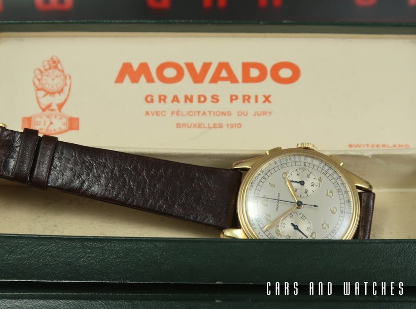 Movado 90M Chrono with 18K Step Case & Breguet Dial
