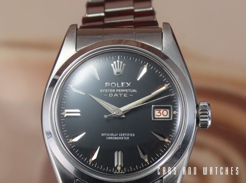 Rolex Oyster Date rare Black Dial Roulette Date