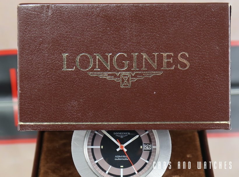 NOS Longines Admiral Flying Saucer B&P