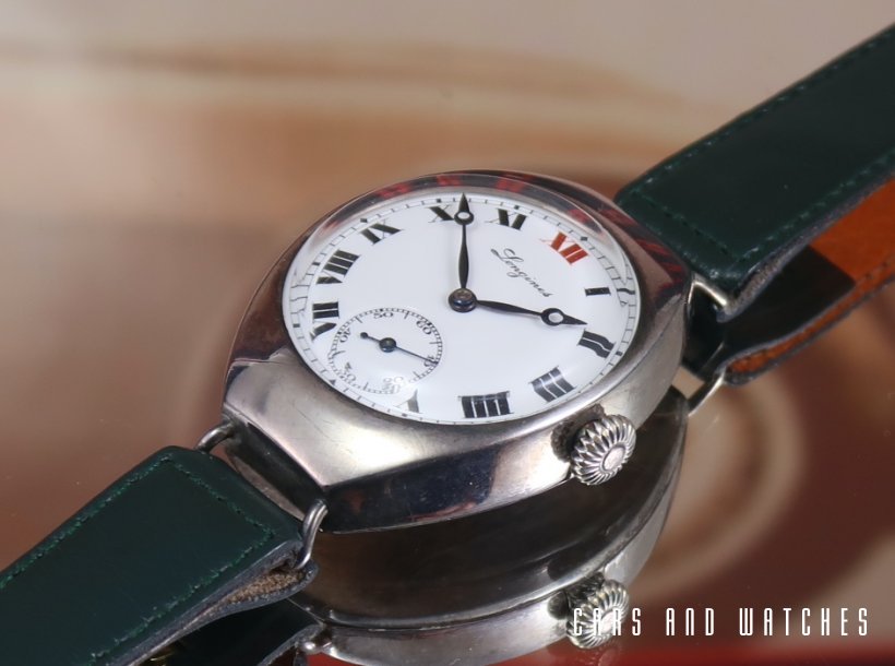 Rare early silver Longines form watch in top condition