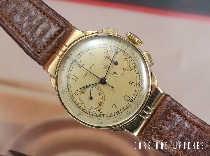 Longines 13ZN with rare hooded lug case in 18K
