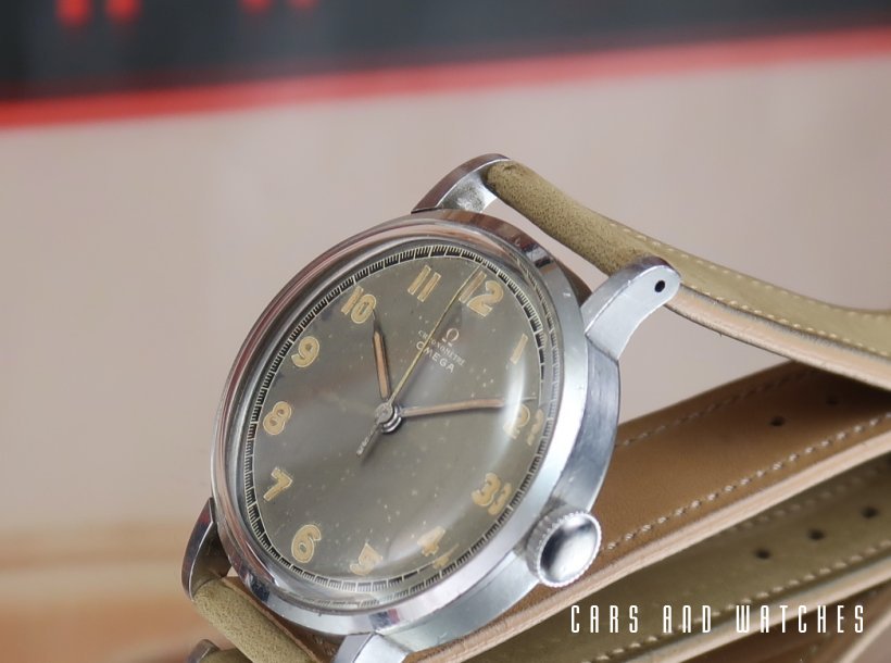 Super rare Omega Chronometre with Grey dial & box