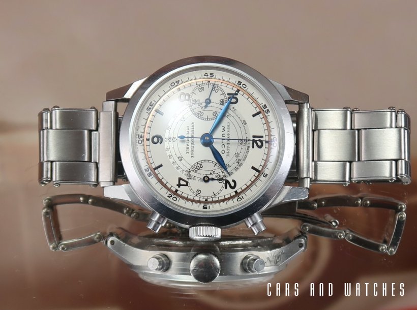 Stunning 38mm Spillman case Mulco chronograph from the 50's